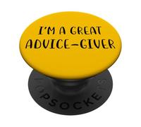 Soy un Gran dador de Consejos Funny Idea White Lie Party PopSockets PopGrip Adhesivo