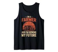 Soy un granjero y estoy haciendo crecer mis futuros hombres vintage Agricultura Camiseta sin Mangas