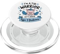 Soy un Guerrero con Diabetes Tipo 1 Vamos a elevar la Diabetes Tipo 1 PopSockets PopGrip para MagSafe