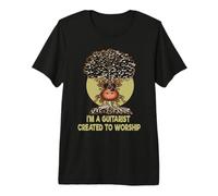 Soy un Guitarrista Creado para adorar Guitarrista religioso Camiseta Premium