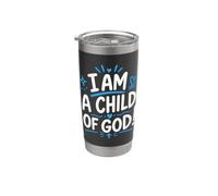 Soy un hijo de Dios Fe cristiana Escritura religiosa Vaso térmico de acero inoxidable de doble pared
