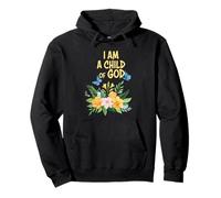 Soy un Hijo de Dios - Fe Cristiana Floral Sudadera con Capucha