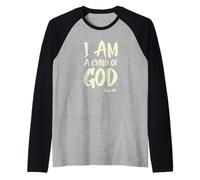 Soy un Hijo de Dios Juan 1:12 Tengo fe en Jesucristo Camiseta Manga Raglan