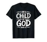 Soy un Hijo de Dios Juan 1-12 Verso de la Biblia Cristiana Jesús Camiseta