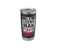 Soy un hombre adulto, hago lo que mi hija quiere padre divertido Vaso térmico de acero inoxidable de doble pared