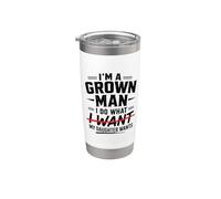 Soy un hombre adulto Hago lo que quiero Mi hija quiere un Vaso térmico de acero inoxidable de doble pared
