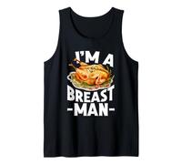 Soy un Hombre de Pecho Pavo Cena Comida Divertido Día de Acción de Gracias Camiseta sin Mangas