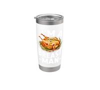 Soy un hombre de pecho Pavo Cena Comida Divertido Día de Acción de Gracias Vaso térmico de acero inoxidable de doble pared