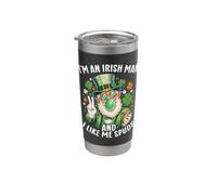 Soy un hombre irlandés y me gusta Spuds Día de San Patricio divertido Vaso térmico de acero inoxidable de doble pared