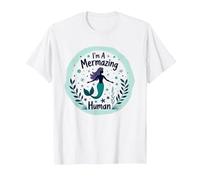 Soy un Humano mermazing - Sirena caprichosa Camiseta, Hombre, Blanco, L