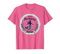 Soy un Humano mermazing - Sirena caprichosa Camiseta, Hombre, Rosa Jaspeado, S