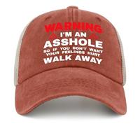 Soy un Idiota, así Que si no Quieres Que te hieran los Sentimientos, aléjate. Gorra de Camionero para Mujer, Divertidas Gorras de Malla para Verano.