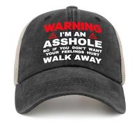 Soy un Idiota, así Que si no Quieres Que te hieran los Sentimientos, aléjate. Gorra de Camionero para Mujer, Divertidas Gorras de Malla para Verano.