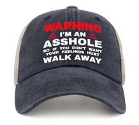 Soy un Idiota, así Que si no Quieres Que te hieran los Sentimientos, aléjate. Gorra de Camionero para Mujer, Divertidas Gorras de Malla para Verano.