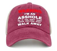 Soy un Idiota, así Que si no Quieres Que te hieran los Sentimientos, aléjate. Gorra de Camionero para Mujer, Divertidas Gorras de Malla para Verano.