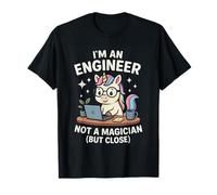 Soy un Ingeniero no un Mago Unicornio Lindo Kawaii Camiseta