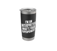Soy un intérprete ¿Cuál es tu superpoder Vaso térmico de acero inoxidable de doble pared