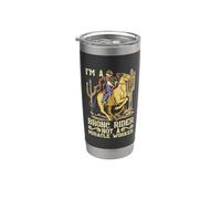 Soy un jinete del Bronc Western Riding Rodeo Love Bareback Riding Vaso térmico de acero inoxidable de doble pared