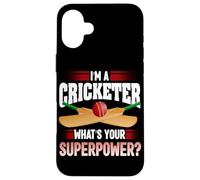 Soy un jugador de críquet ¿Cuál es tu superpoder Cricket Bowler Sport Carcasa para iPhone 16 Plus