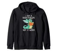 Soy un Libro Dragón Lectura Maestro Bookaholic Libros Lector Sudadera con Capucha