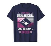 Soy un Mama Sencilla Amo a mis Hijos y al Buceo - Buceador Camiseta, Hombre, Azul Marino, 3XL