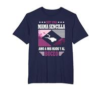 Soy un Mama Sencilla Amo a mis Hijos y al Buceo - Buceador Camiseta, Hombre Tallas Grandes, Azul Marino, 4X Alto