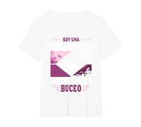 Soy un Mama Sencilla Amo a mis Hijos y al Buceo - Buceador Camiseta, Mujer Tallas Grandes, Blanco, 3XL Grande