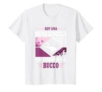 Soy un Mama Sencilla Amo a mis Hijos y al Buceo - Buceador Camiseta, Niños, Blanco, 2 años