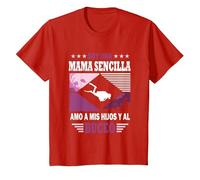 Soy un Mama Sencilla Amo a mis Hijos y al Buceo - Buceador Camiseta, Niños, Rojo, 12 años