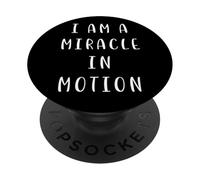 Soy un Milagro en Movimiento Declaración motivadora Inspiradora PopSockets PopGrip Adhesivo