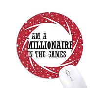 Soy un millonario en los juegos Wheel mouse pad de goma roja redonda