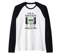 Soy un Mixtape - Cassette Retro Agender Que gotea Pintura Camiseta Manga Raglan