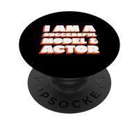 Soy un Modelo y Actor exitoso (Funny Ironic Statement) PopSockets PopGrip Adhesivo