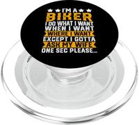 Soy un Motociclista Hago lo Que Quiero Divertido Motocicleta Esposa Humor PopSockets PopGrip para MagSafe