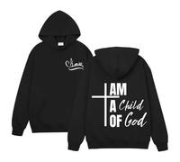Soy un niño de Dios Humor Ropa Deportiva Casual para Hombre Harajuku Hip Hop Ropa Deportiva con Capucha de Manga Larga Ropa Urbana Holgada Y2K