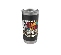 Soy un operador de cámara Mi nivel de camarógrafo Operador de cámara Vaso térmico de acero inoxidable de doble pared