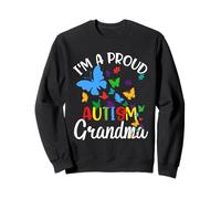 Soy un orgulloso autismo abuela rompecabezas cinta mariposa conciencia Sudadera