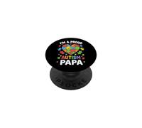 Soy un Orgulloso Autismo papá Rompecabezas corazón Autista PopSockets PopGrip Adhesivo