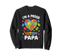 Soy un Orgulloso Autismo papá Rompecabezas corazón Autista Sudadera