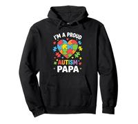Soy un Orgulloso Autismo papá Rompecabezas corazón Autista Sudadera con Capucha