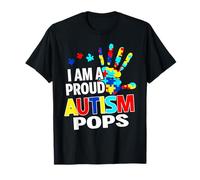 Soy un orgulloso autismo Pops Conciencia sobre el autismo Abuelo autista Camiseta