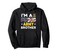 Soy un Orgulloso Soldado de la Familia Brother del ejército bajo la Bandera Estadounidense Sudadera con Capucha