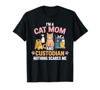 Soy un Padre Gato, guardián y me Asusta, Camisas de Conserje de la Escuela Camiseta
