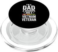 Soy un papá Abuelo y un Soldado de Guerra de Vietnam Veterano de Vietnam PopSockets PopGrip para MagSafe