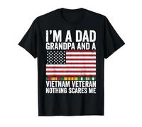 Soy un papá Abuelo y un Veterano de Vietnam Nada me Asusta Camiseta