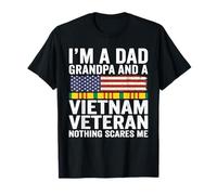 Soy un papá Abuelo y un Veterano de Vietnam Nada me Asusta Camiseta