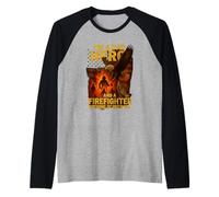 Soy un papá héroe y bombero - nada me asusta Camiseta Manga Raglan