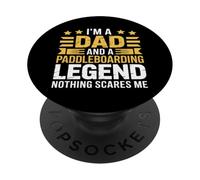 Soy un papá y una leyenda Paddleboarding PopSockets PopGrip Adhesivo
