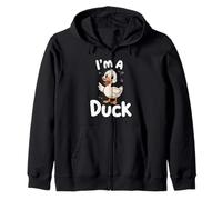 Soy un pato lindo dibujos animados animal arte Sudadera con Capucha