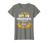 Soy Un Periodista Siempre Razon Divertido para Hombre Camiseta, Mujer, Verde Militar Jaspeado, 3XL